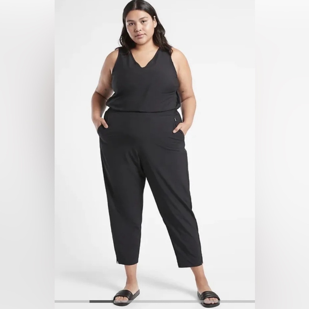 NWT Athleta Brooklyn Black Jumpsuit Size 26.